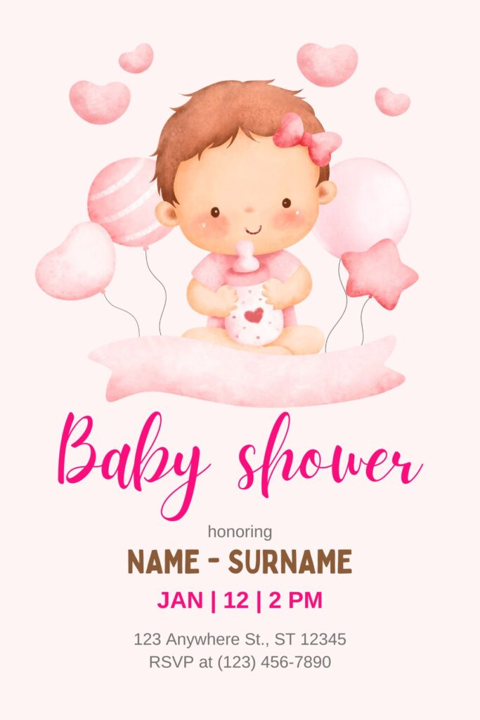 Baby shower Invitation Card Examples