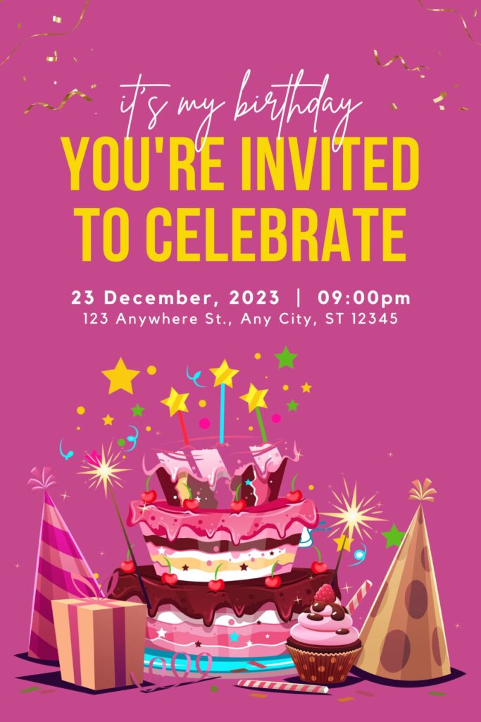 Birthday Invitation Card Examples